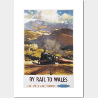 Wales - BR, WR - Vintage Railway Travel Poster - 1960 Posters and Art